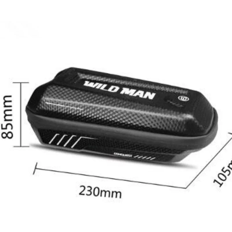

Saddle Bag with Compartment PU Rainproof Bicycle Frame Pouch Hard Shell Pressure Resistant Case Bicycle Rack Bag Bike Bag