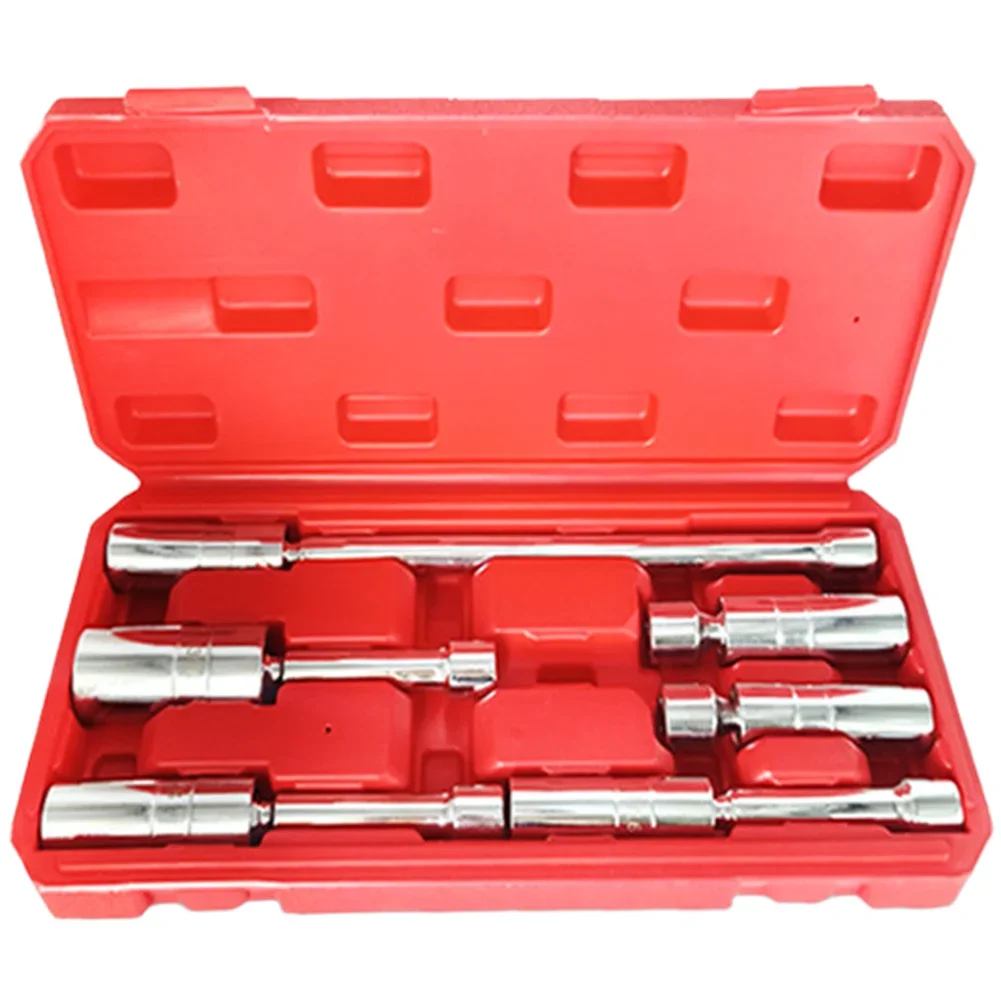 

6pcs/set Magnetic Spark Ignition Part Socket Set 12 Point Thin Wall Swivel Pipe Socket Wrench For Car Repair Tools
