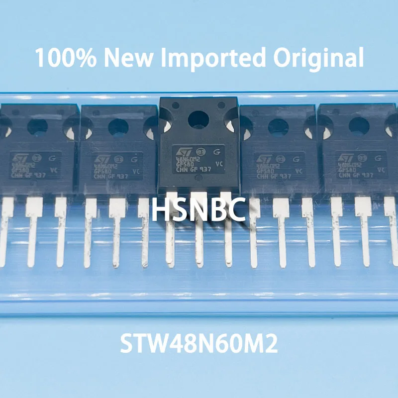 

10Pcs/Lot STW48N60M2 TO-247 OR STW48N60M2-4 TO-247-4 48N60M2 600V 42A MOSFET N-CH Power Transistor 100% New Imported Original