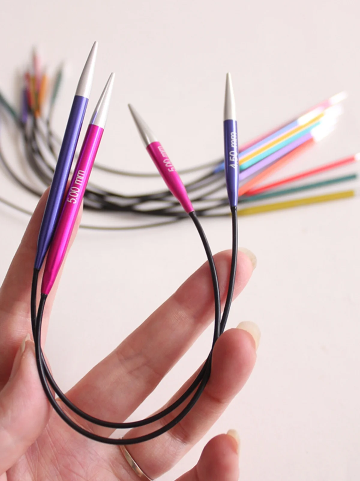 

Knitpro Zing Handmade 25cm Circular Needle for Sweater Sve Cuff ort Weaving Needle Home Textile DIY Sewing Tools