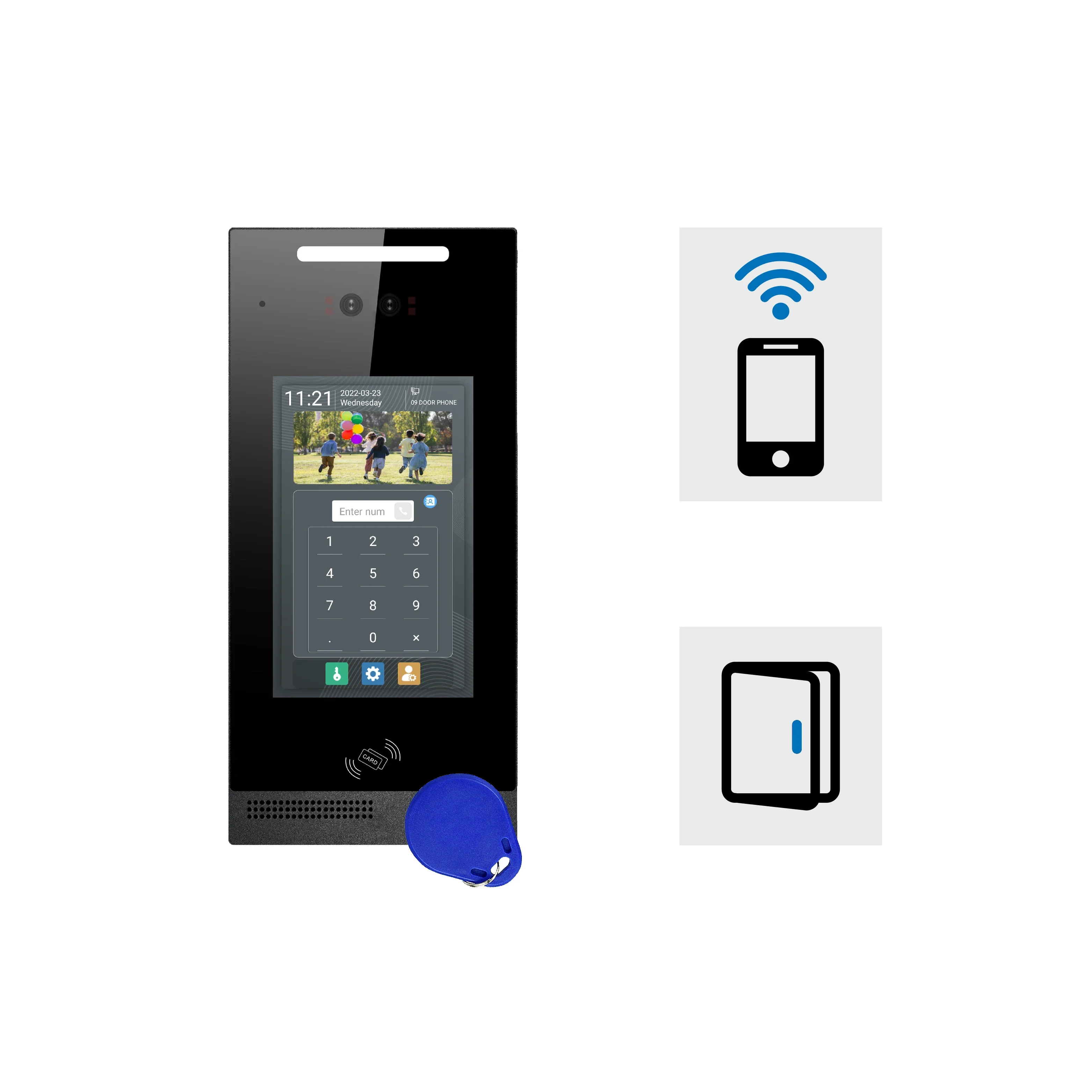 8 Inch TUYA Smart Android Intercom Video Door Phone For Multi Apartments Wireless Control WIFI Support