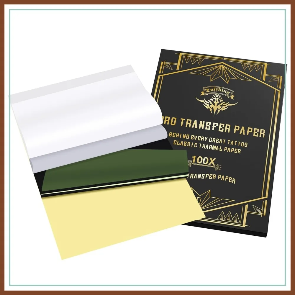 

100 Sheets Tattoo Transfer Paper A4 Size 4 Layers Stencil Paper for Tattooing Supplies Thermal Printer