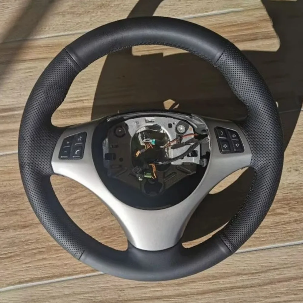 Car Steering Wheel Cover Hand Sewn Breathable Leather For BMW M Sport M3 E90 E91 E92 E93 E87 E81 E82 E88 X1 E84 Car Accessories