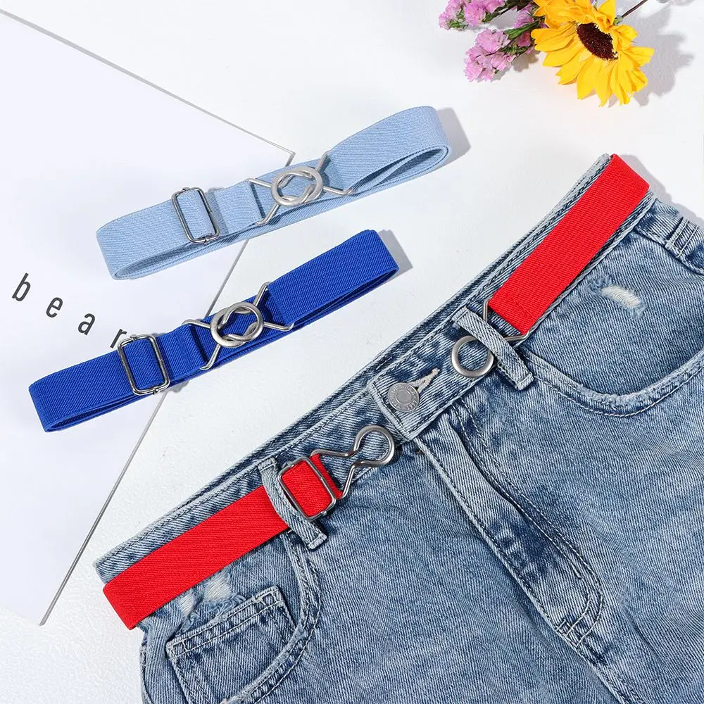 Wide Stretch  Belts Elastic Belts Leisure Waist Belt Candy Color