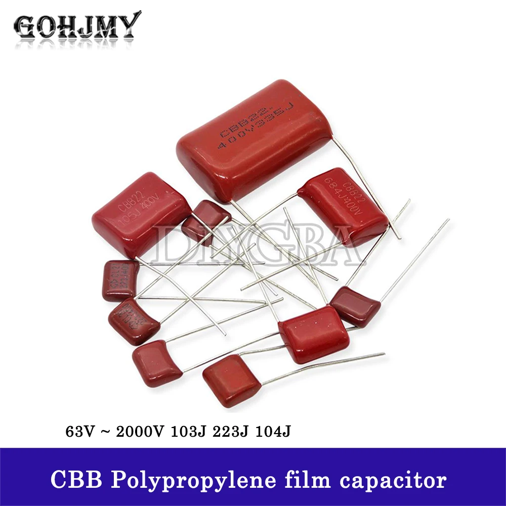 10PCS 100V 250V 400V 450V 630V 2KV 103J 223J 104J 224J 334J 473J 474J 105J 155J 225J 335J 475J CBB Polypropylene film capacitor