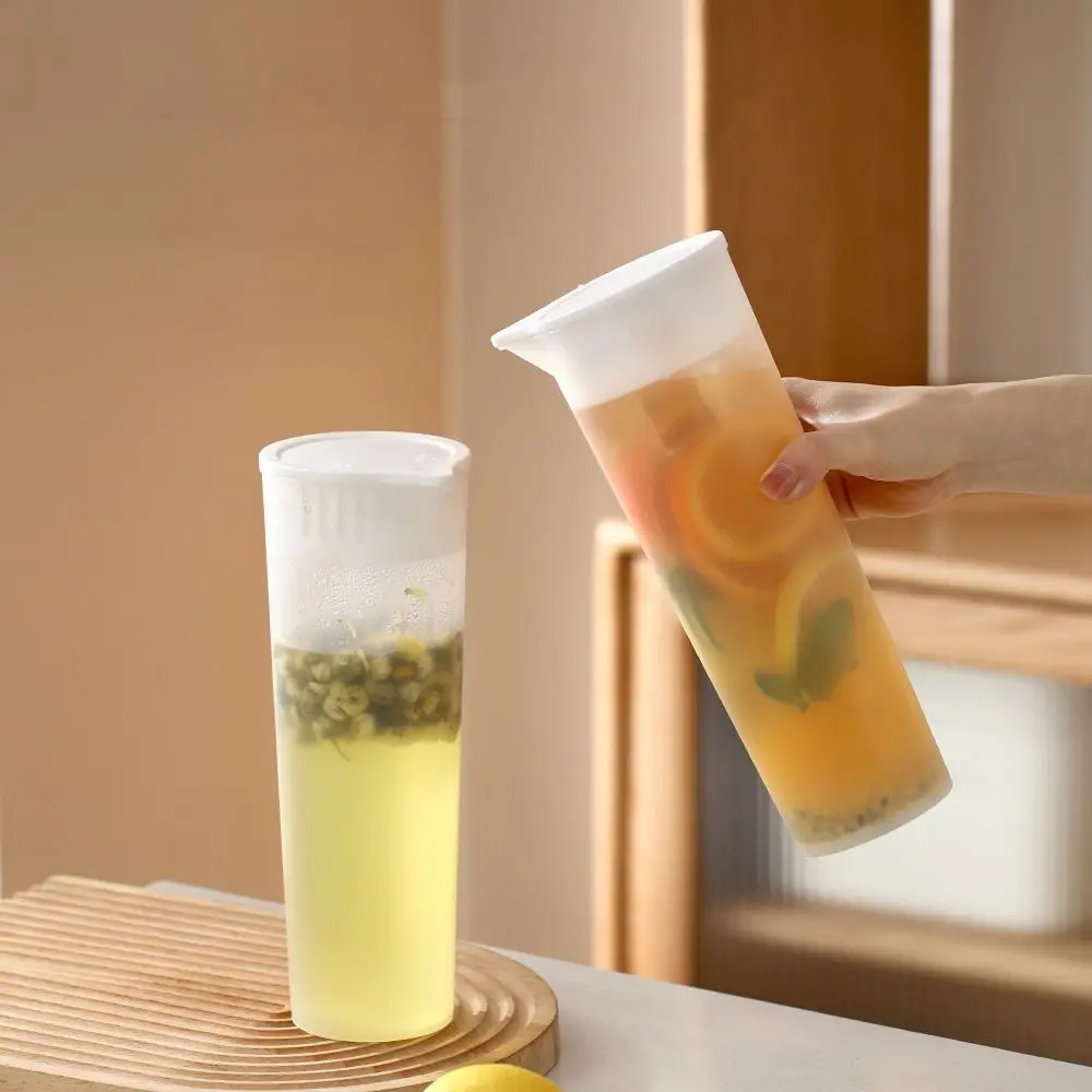 Practical Large Capacity Drinks Pitcher U-Shaped Shatterproof Cold Brew Bottle with Lid Fruit Tea Bucket Refrigerator