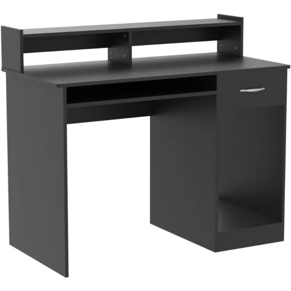 Office Desk, Computer Desk with Drawers Keyboard Tray 43\