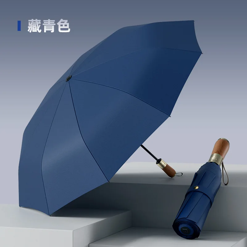 

Large Automatic Umbrella Increased Thickened Reinforced Folded Rainproof Sun Protection Commercial Men and Woman Sun Protection
