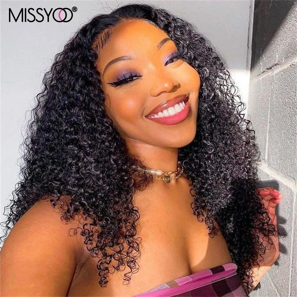 Kinky Curly Short Bob 13x4 Lace Front Human Hair Wigs Brazilian Pre Plucked Remy Hair Natural Hairline With Baby Hair Deep Curly