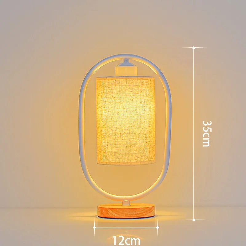 좋은 북유럽 테이블 램프 침실 야간 조명 단단한 나무 분위기 조명
