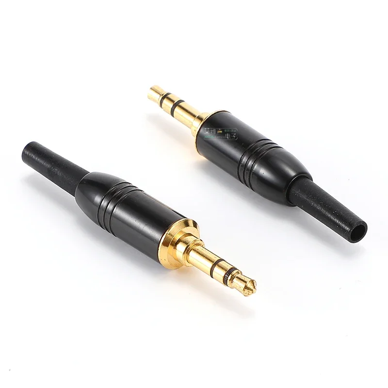 1Pcs 3.5 with lock plug For Sony microphone earphone D11 bee D16 stereo monitor small three core Internal and external thread