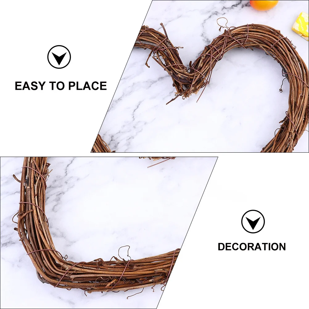 

3pcs Rattan Christmas Wreath Natural Hanging Ornament For Holiday Party Decoration Xmas Tree Pendant Rattan Decor Adornment