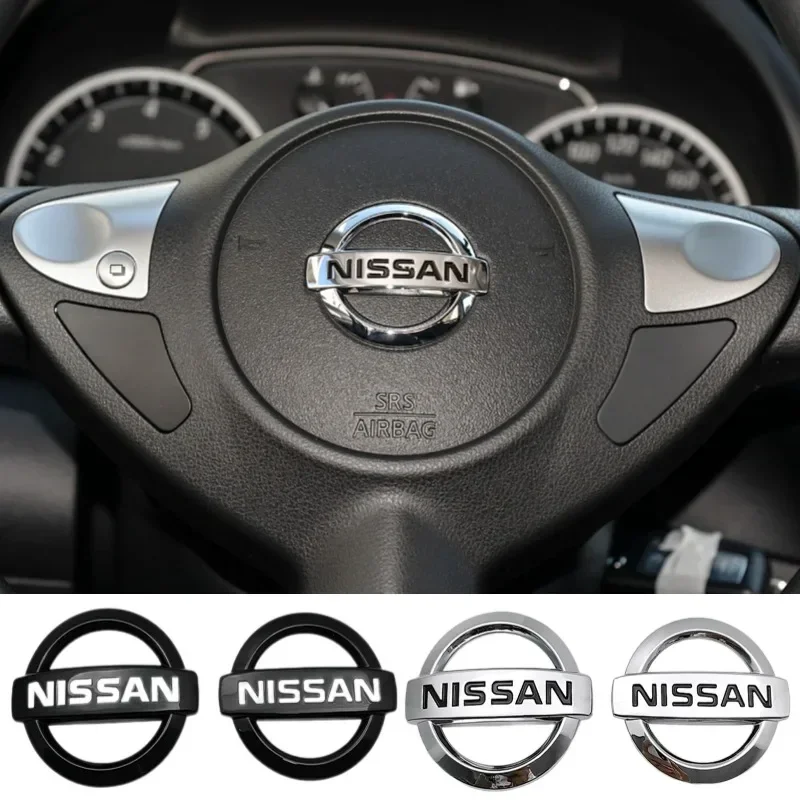 ABS 5.1x4.3cm 5.5x4.6cm Car Steering Wheel Center Sticker for Nissan Note Xterra Sentra Titan Altima Qashaqai Sylphy X-trail