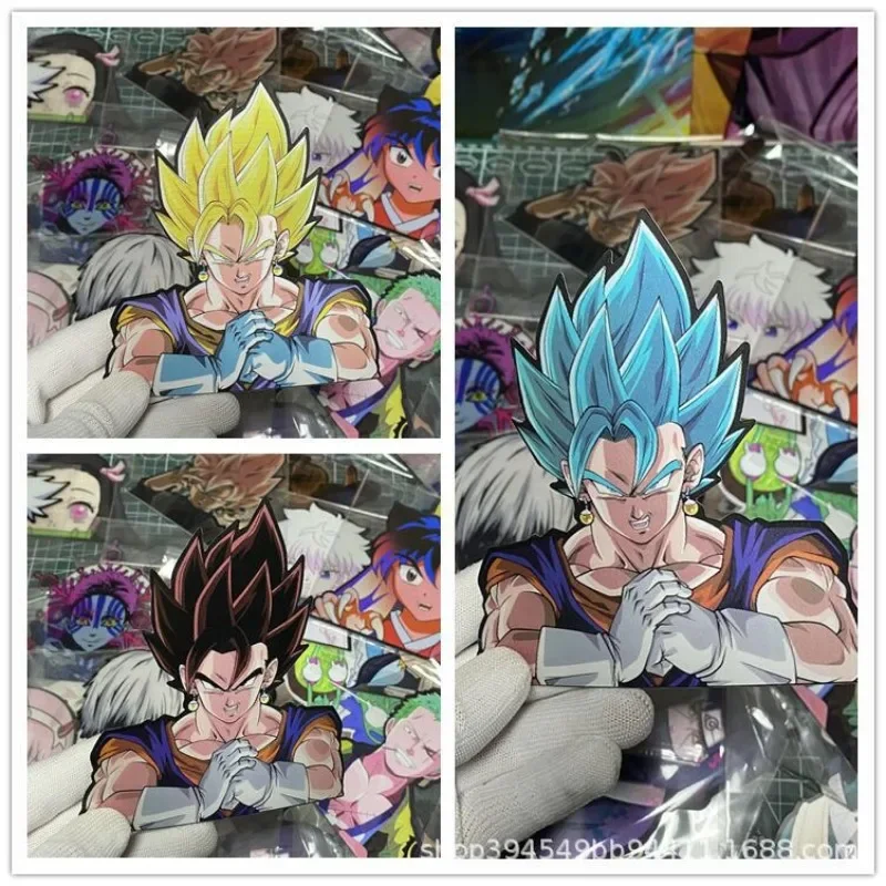 Anime Dragon Ball อุปกรณ์ต่อพ่วง 3D ภาพลวงตาสติกเกอร์ Wukong Beijita Dragon Ball สติกเกอร์ Saiyan รถสติกเกอร์