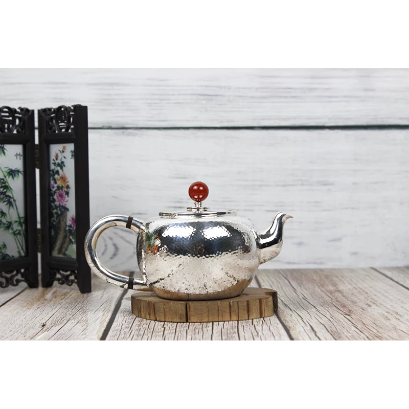 999 sterling silver handmade tea set Japanese retro teapot kettle teacup home office tea ceremony Kungfu tea set 240ml