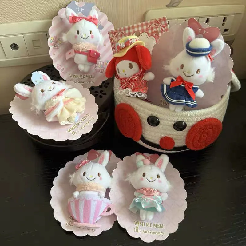 

Sanrio My Melody Kuromi Rainbow Paradise Wishing Rabbit Melody 10th Anniversary Limited Plush Doll Brooch Lovely Plush Pendant