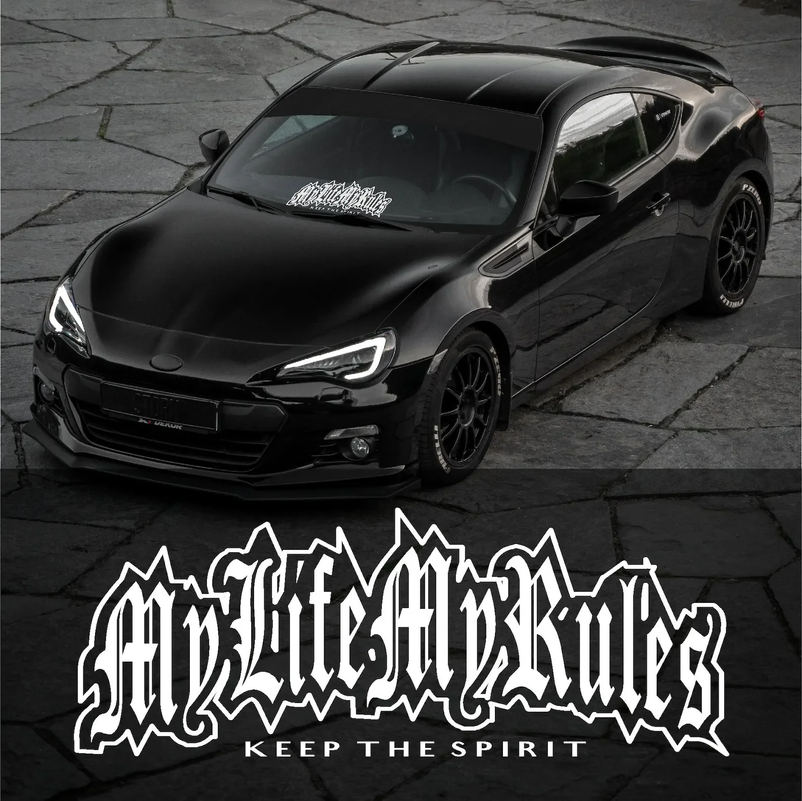 

My Life My Rules Keep The Spirit for Car Sticker Windshield Banner Decoration External Accessories Waterproof Pvc Vinyl Decals