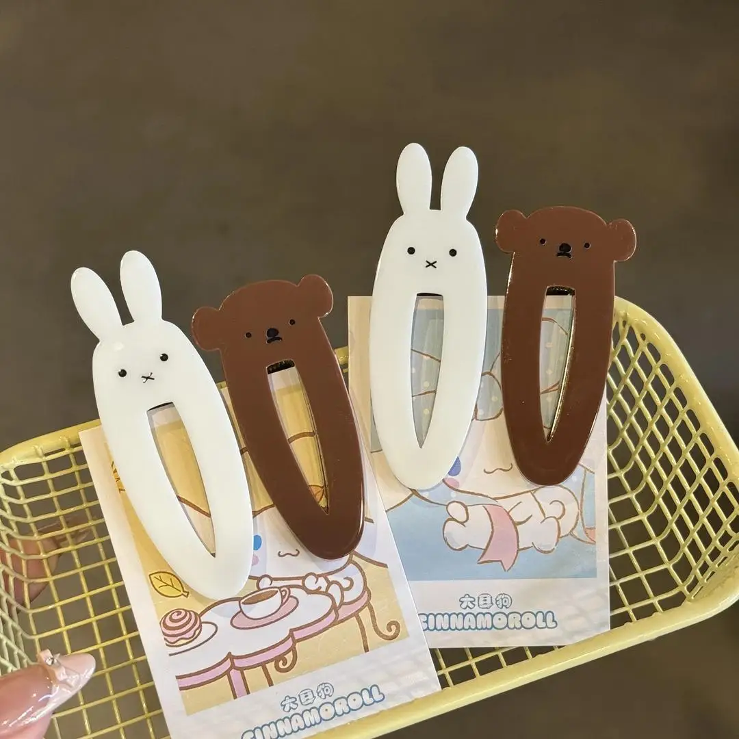 Kawaii Miffy Boris Haarspange mit Pony, süßer Stil, Y2k-Mädchen-Studenten-Kopfbedeckung, Spielzeug und Geschenke für Mädchen