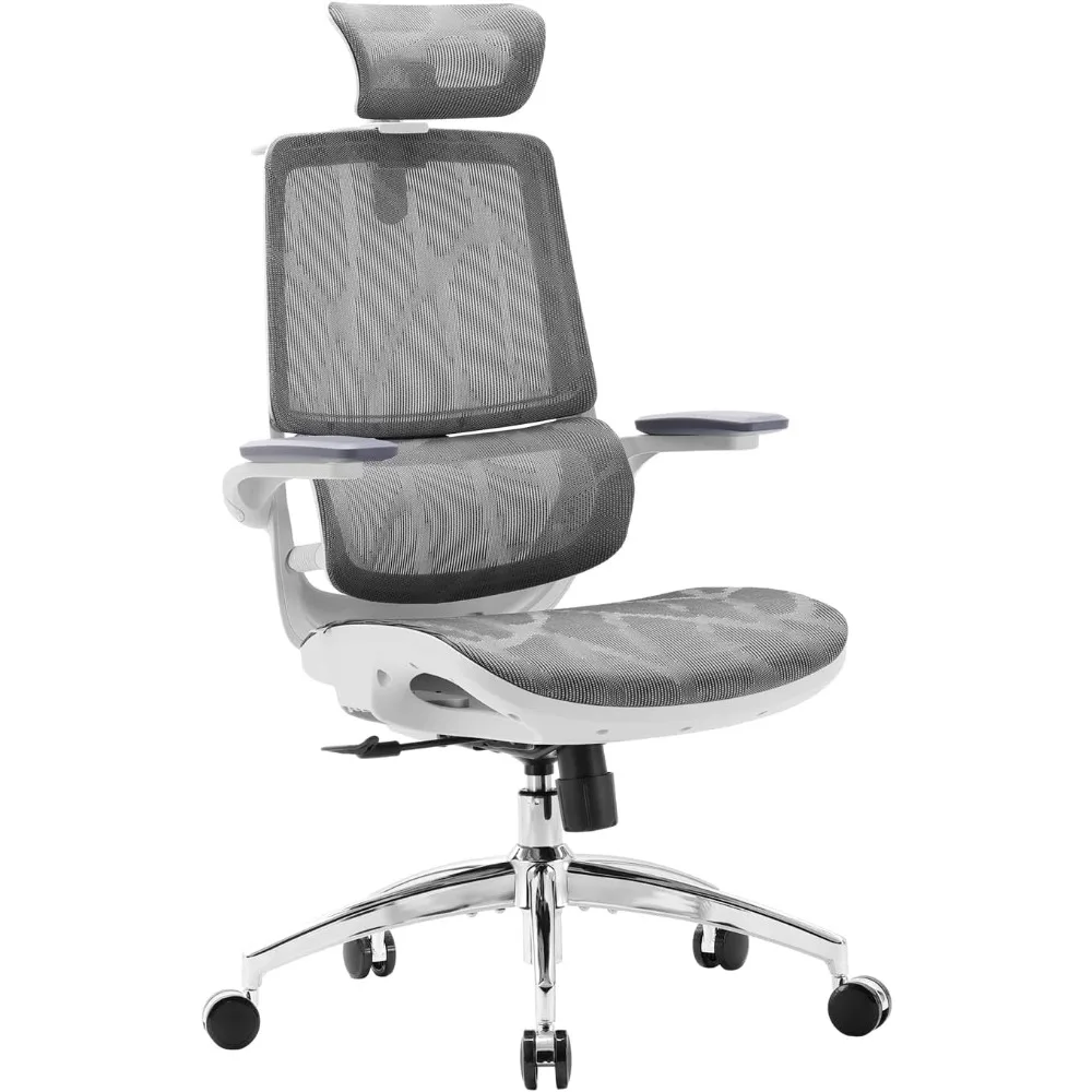 

Ergonomic Office Chair, Desk Chair with 3D Flip-up Armrests, Computer Chair with Dual Back Design and Adaptive Dynamic Lumbar