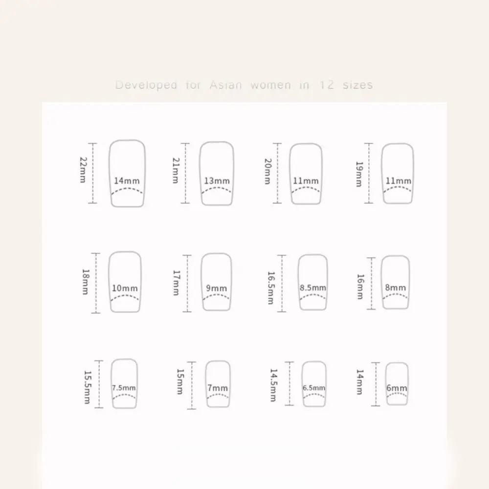 เล็บปลอมทรงสี่เหลี่ยมยาวแบบใหม่ เล็บปลอมสีชมพูทองฝรั่งเศส ปลอกเล็บออโรร่าแบบถอดได้ ผู้หญิง สาวๆ