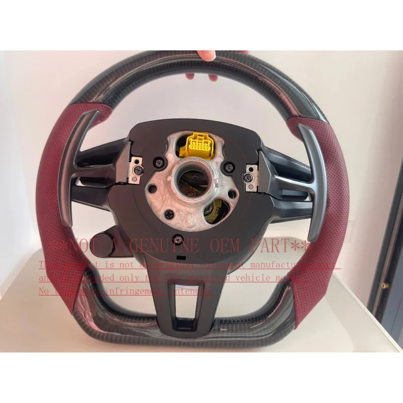For Porsche 911 Cayenne Boxster Macan Panamera Carbon Fiber Modified Steering Wheel Horn Cover Horn Shell