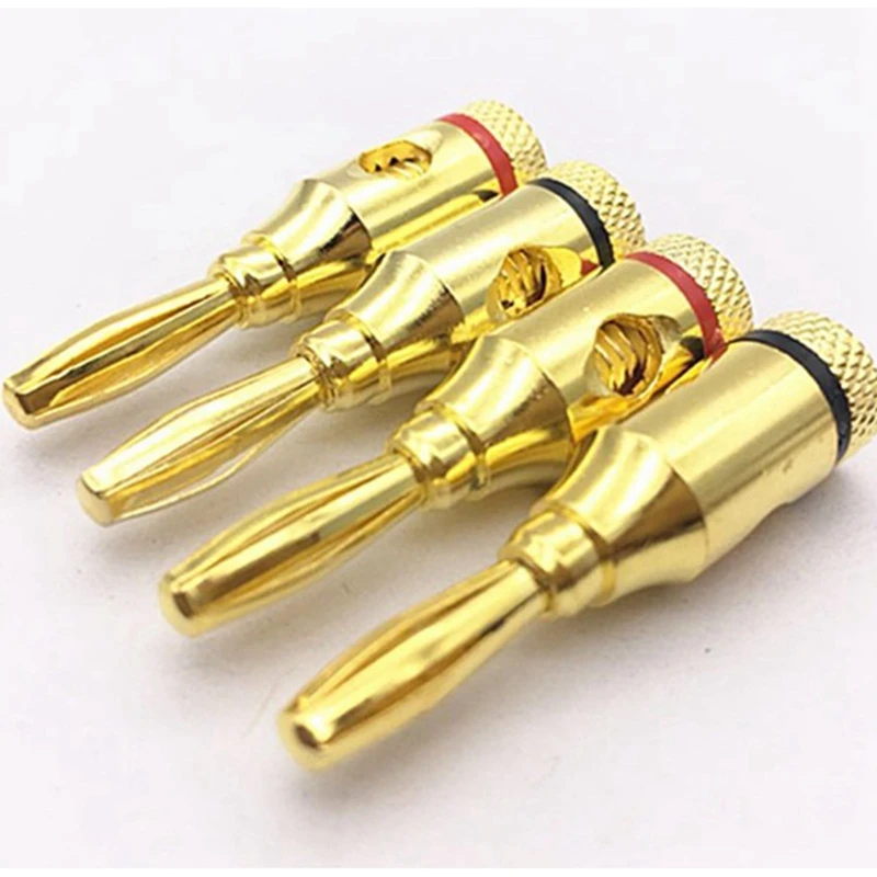 Горячий TTKK 1 комплект кабельных термоусадочных трубок, трубка с проволочной обмоткой 2:1 и 1 комплект вилок типа «банан», открытые винтовые заглушки, разъем аудиоразъема