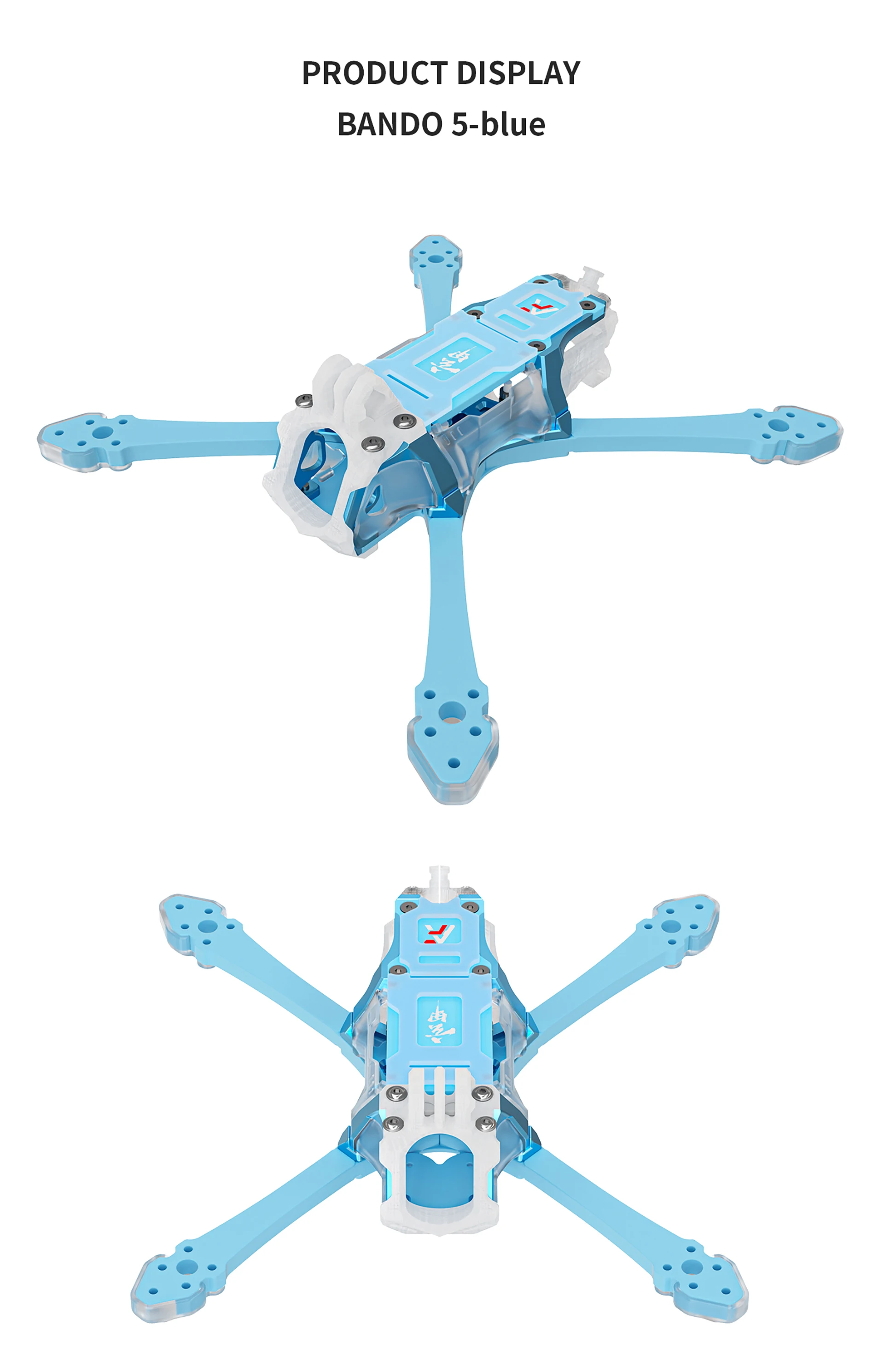 Axisflying 5-Zoll True X FPV Freestyle Rahmen aus T700 Kohlefaser mit 51466 V2 3-Blatt-Propellern DIY Quadcopter-Kit für 4-6S FPV Drohne – Detail 6