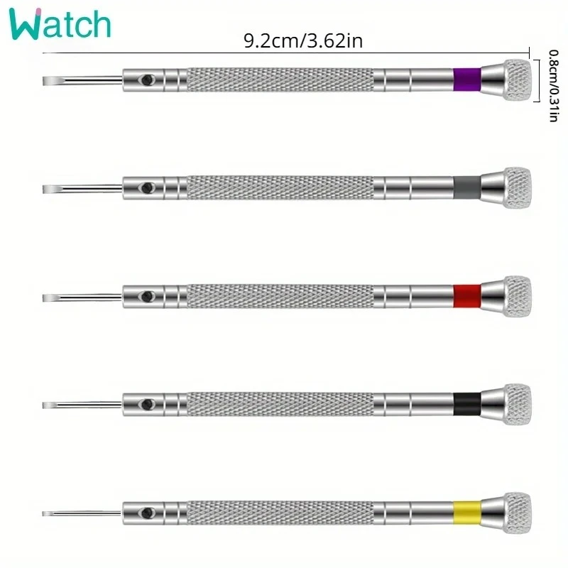 5 قطعة/المجموعة 0.8-1.6 مللي متر الصلب مفك لساعة إصلاح أدوات الساعة المحمولة الفرقة إزالة مع دبابيس ربط صغيرة أدوات الساعاتي