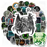 10/50PCS Horror Cthulhu Stickers Suitcase Laptop Skateboard Phone Fridge Luggage Decal Cartoon Mythos Stickers Children Gift Toy