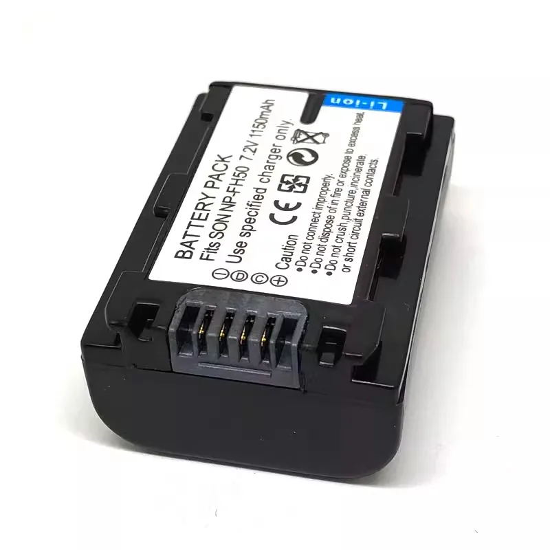 7.2V 1150mAh NP-FH50 Camera Battery for Sony HDR-TG1E TG5 TG3 TG7 DSC-HX1 A330 A290 Compatible Models NP-FH50 NP-FH70 NP-FH100