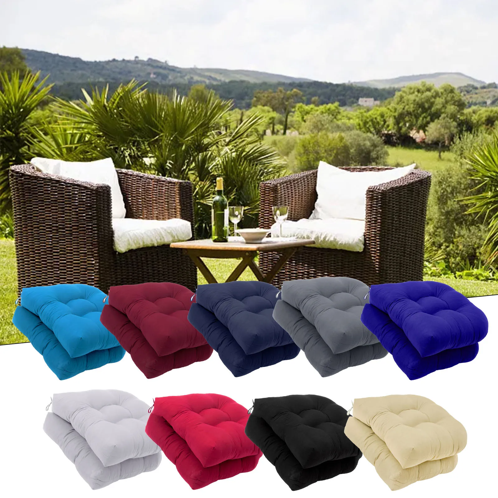 Outdoor Indoor Cushion Rattan Chair Cushion Easy To Clean Covers Modern Stylish Design Premium Rattan Material