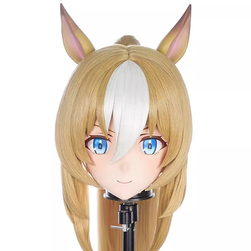 

Full headband lockHandmade Customize Doll Cartoon Character Kig Cosplay Kigurumi Mask Resin Japanese Anime Kigurumi Masks