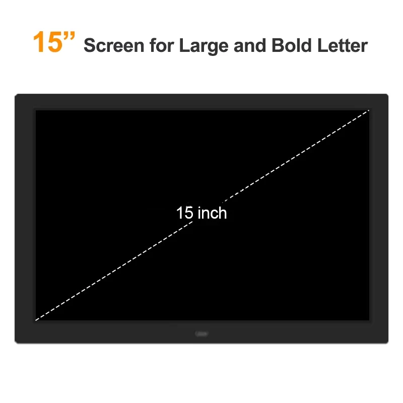 15 التقويم الرقمي ساعة تنبيه كبيرة التناظرية التلقائي يعتم ساعة تاريخ اليوم الزهايمر الخرف فقدان الذاكرة الرؤية المؤعفة