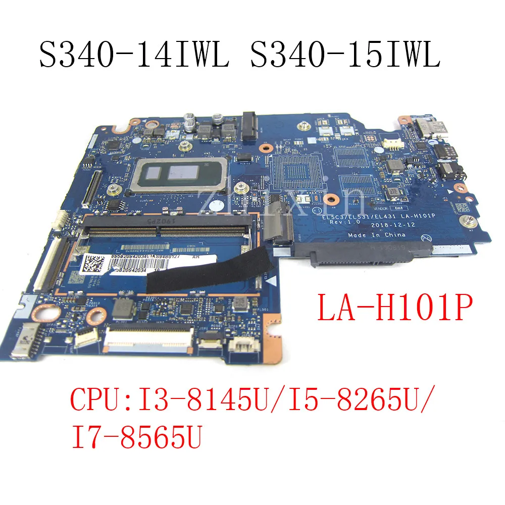 

For Lenovo S340-14IWL S340-15IWL Laptop Motherboard With CPU i3-8145U i5-8265U i7-8565U 4GB-RAM LA-H101P Full Test