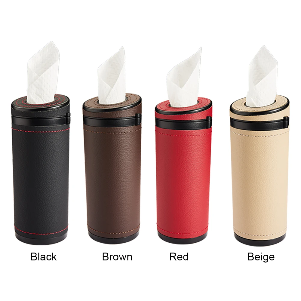 

Auto Round Paper Tube with Safety Hammer Tissue Storage Cup Anti-scratch Auto Tissue Case Tissue Storage Box Auto Interior Parts