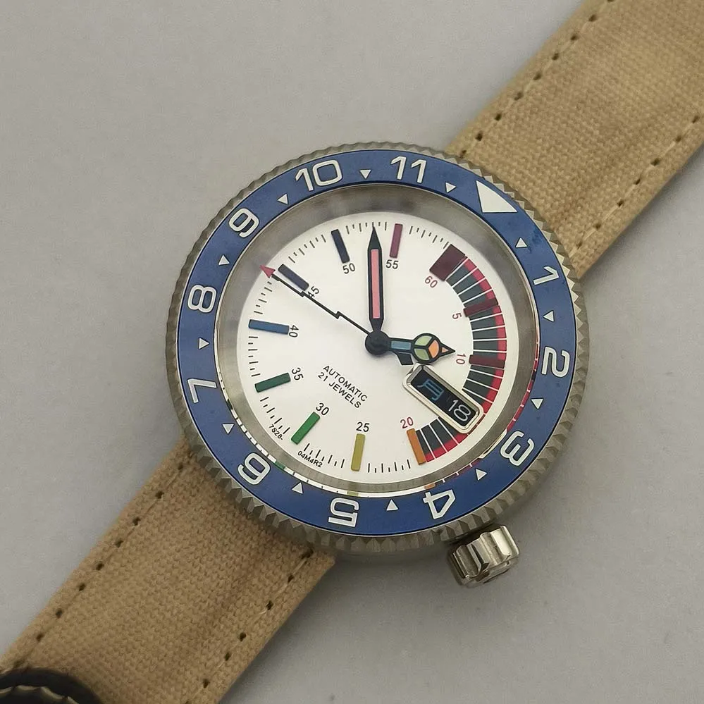 

Men's watch 42MM stainless steel cylindrical case Sapphire glass luminous watch needle with NH35/36 movement