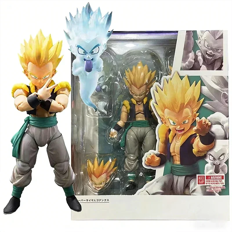 

Супер Сайян Готенкс: Коллекционная аниме-фигурка Dragon Ball с подвижными суставами — Статуэтка для декора рабочего стола, подарок для фанатов аниме