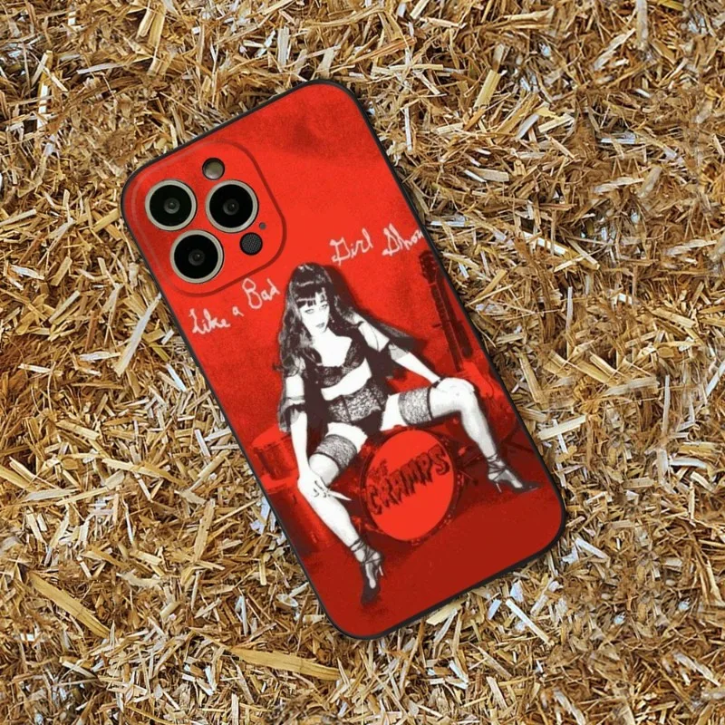 The Cramps Poison Ivy Phone Case FOR IPhone 14 13 11 12 Pro 8 7 Plus X 13 Pro MAX XR XS MINI Black Covers