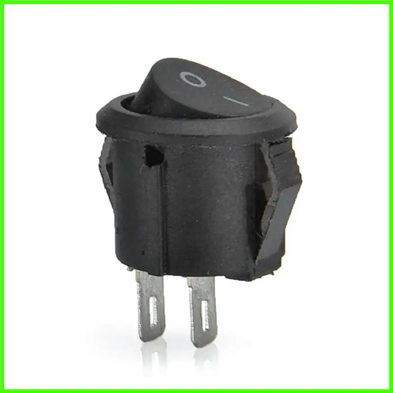 10pcs Rocker Switch Переключатель 12 В светодиодный светодиодный автомобиль автомобиль Auto Boat круглый/выключен SPST