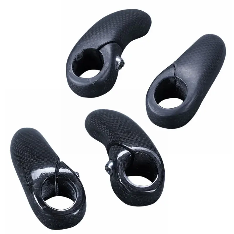 carbon handlebar ends Full Carbon Fiber Bicycle Bar Ends Handlebar MTB/Mountain Bike Ergonomic Bar End Carbon Handlebar 90g