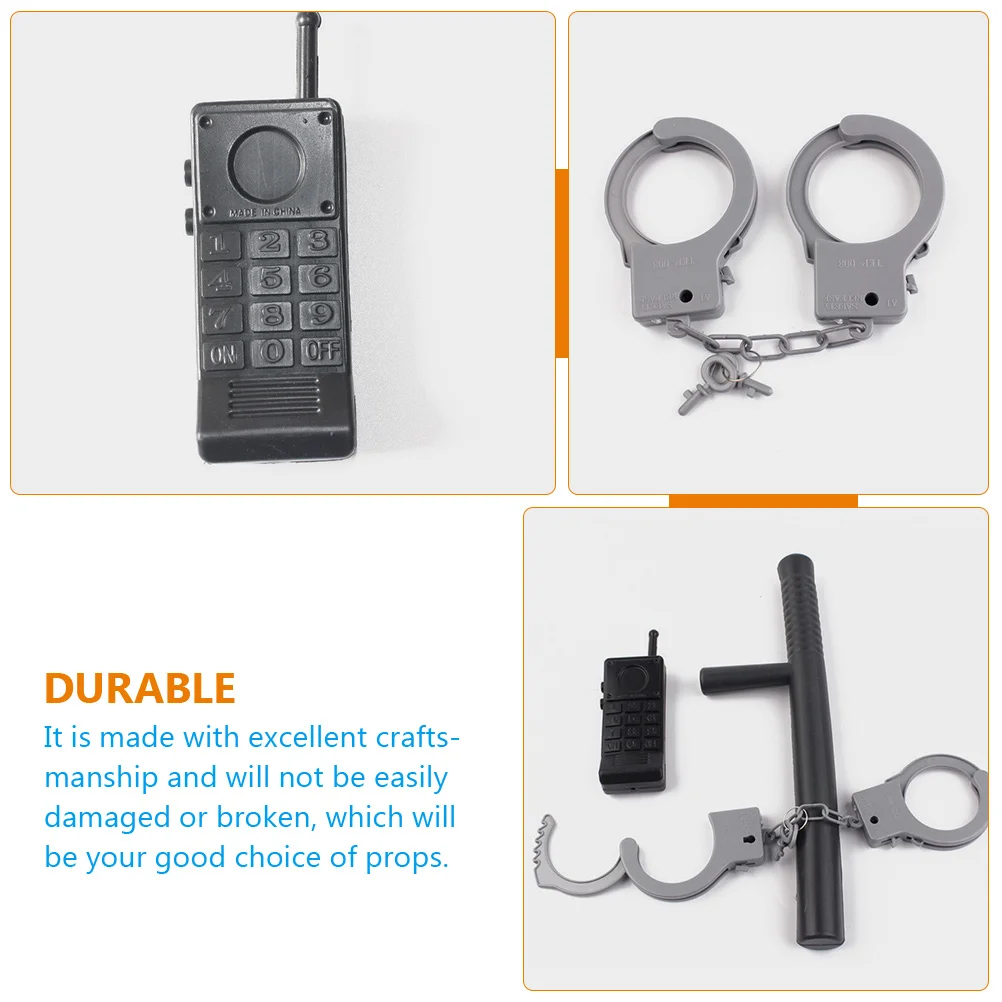 Kit de cosplay de policier pour enfants, faux costume pour téléphone éponge, accessoires d'Halloween, 2 ensembles