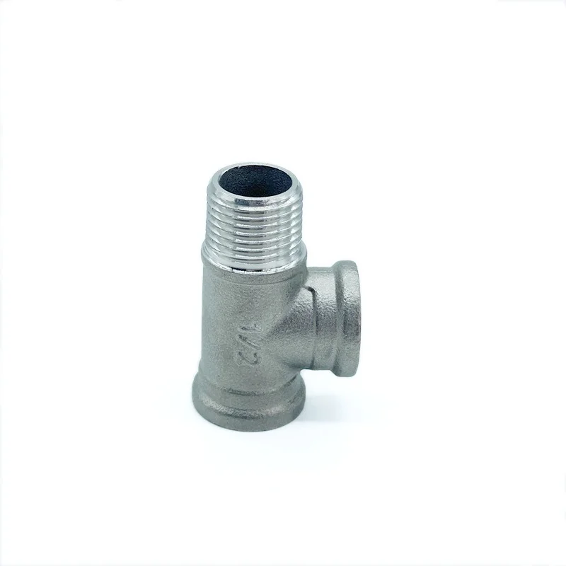 BSP male+male+Female Threaded 3 Way Tee T Pipe Fitting 1/4\