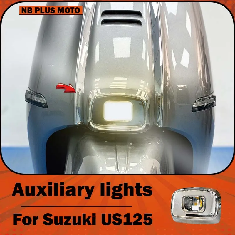 【Premium】For Suzuki US125 dedicated front panel lights, US125 modified headlight assembly, LED spotlights, ultra-bright headligh