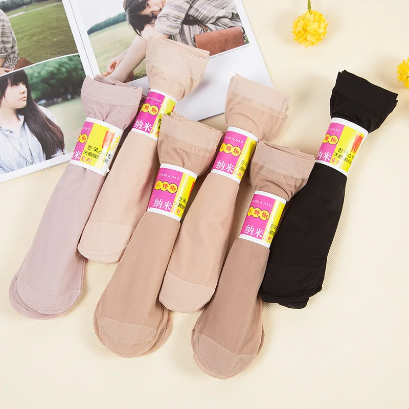 Hot Sale!10 Pairs Ultra-thin Transparent Socks High Quality Women Socks Summer Elastic Thin Silk Female Ladies Ankle Short Socks