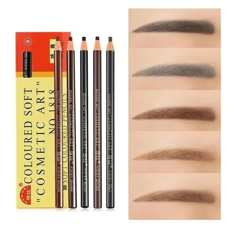 1PCS Hengsi Pull Eyebrow ปากกากันน้ํากันน้ําไม่ Dizzy ไม้ Hard Core ไม่จางหายยาวนานคิ้ว