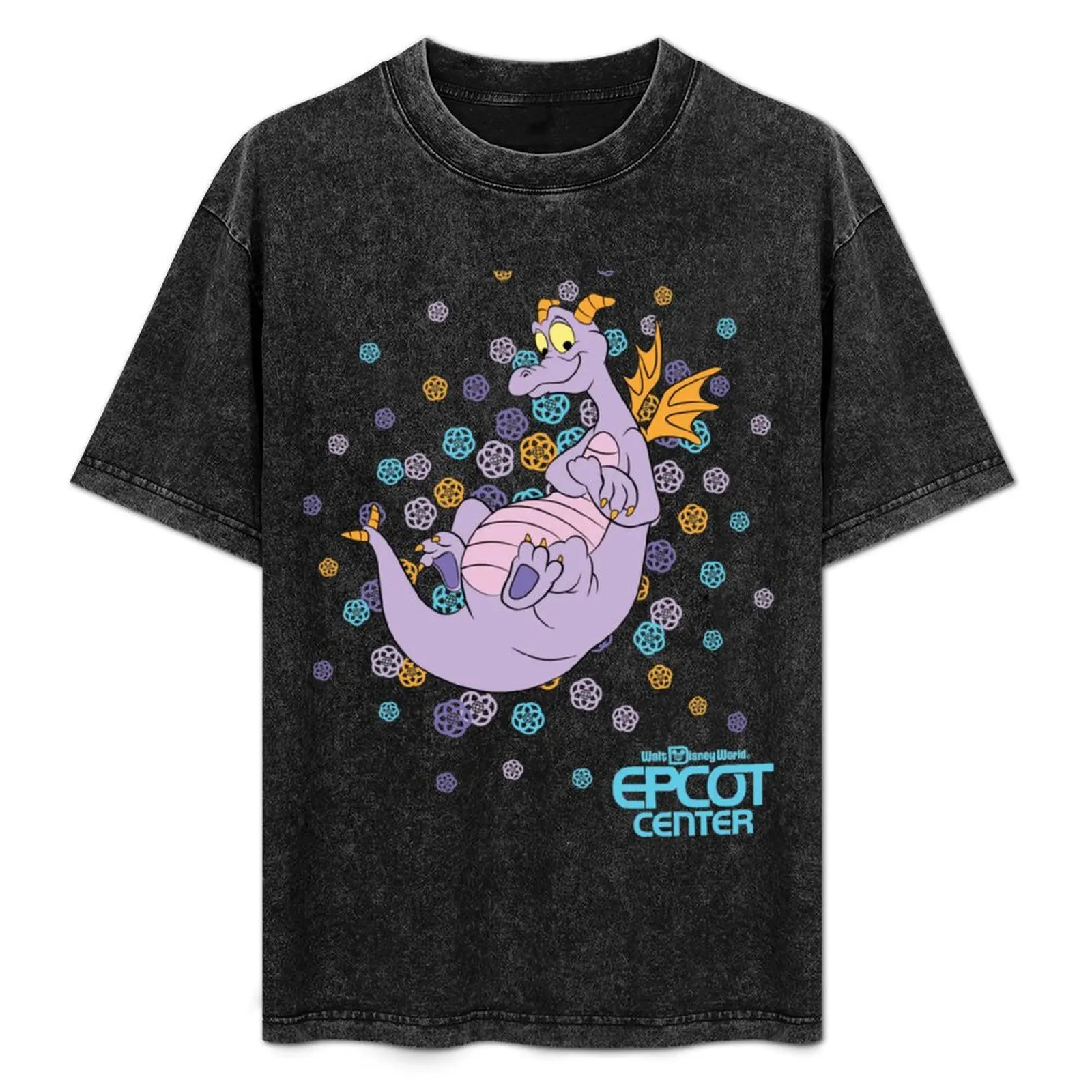 

EPCOT CENTER Confetti Figment T-Shirt Soft Stretch Short Sleeve Top