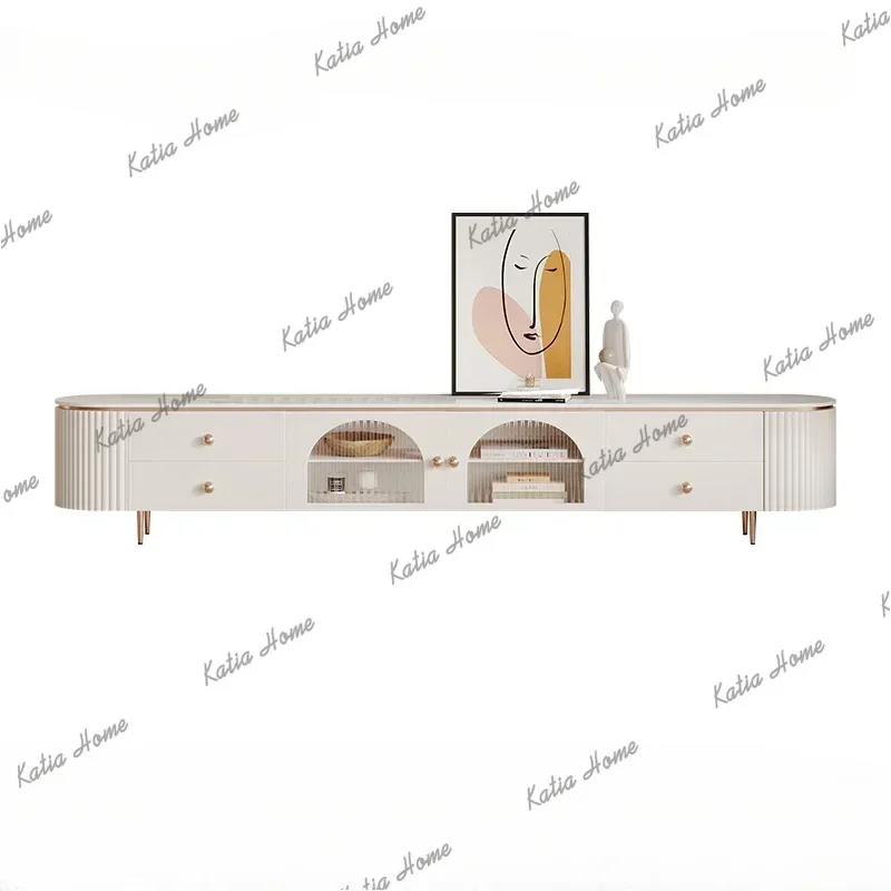 YJ Floating Wooden Modern Tv Cabinets Nordic Light Luxury White Standing Tv Cabinet Home Storage Fernseher Schrank House Furnitu