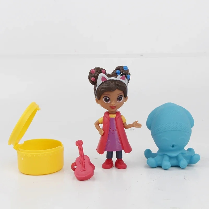 13 Uds V1/2 figura de casa de muñecas Gabby juguete coche sonriente abrazo de gato muñecas de niña Gaby Mercat figura de acción de dibujos animados niños regalos de cumpleaños de Navidad