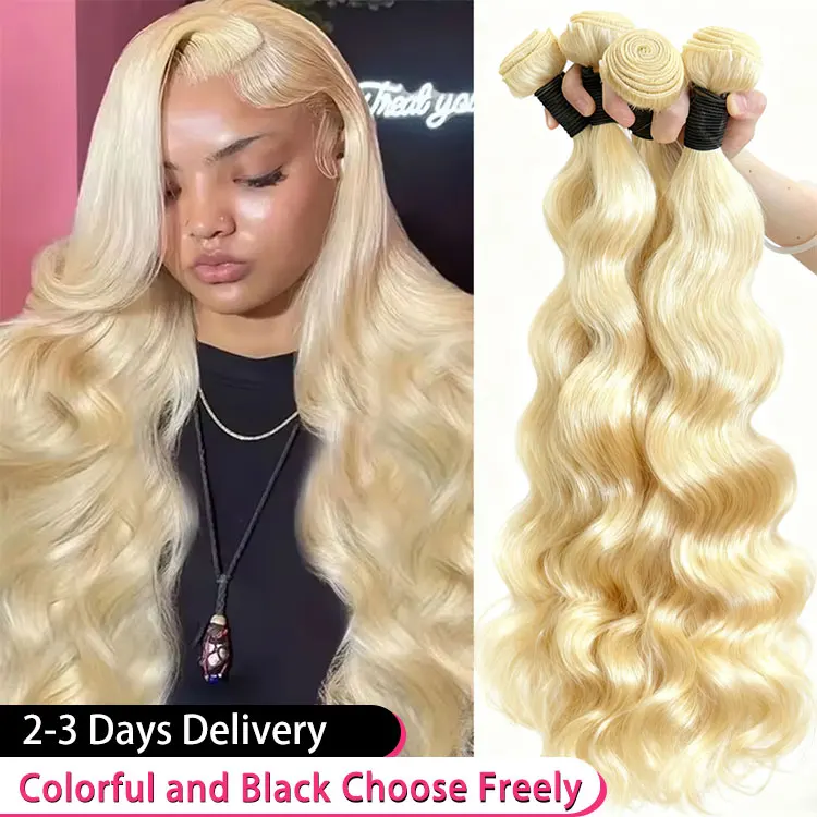 

16A Блондинка 613 Пучки объемных волн 100% человеческие волосы 40-дюймовые плетения волос 1 3 4 шт. Необработанные цветные необработанные пучки волос Наращивание волос