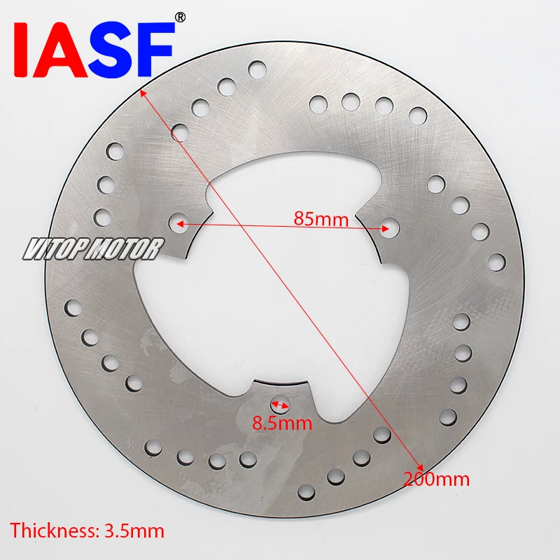 

Suitable For Yamaha Feiying Linhai Jingzhan 3 Gen 4 Gen 200mm 8.5mm Hole Pitch Rear Brake Disc Rotor